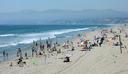 Just down the road from downtown L.A. is Santa Monica and THIS is its beach.
